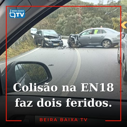 Dois feridos em acidente na EN18