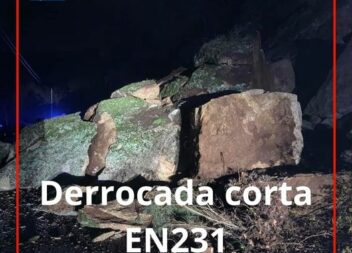 Estrada Nacional 231 em Seia cortada por queda de rochas