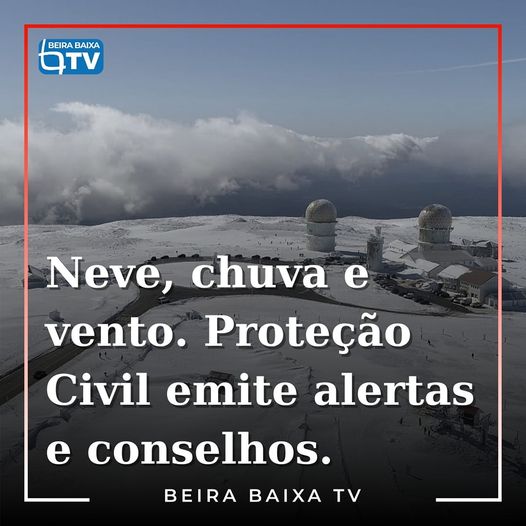 Próximas 48 horas vão trazer precipitação, queda de neve