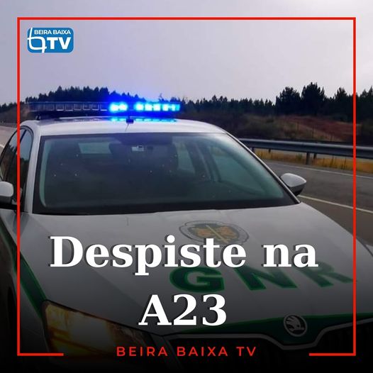 Remoção de veículo despistado condiciona trânsito na A23