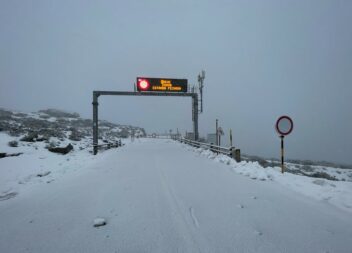 Serra da Estrela com um troço fechado e um condicionado