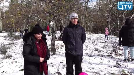 Serra da Estrela pintada de branco