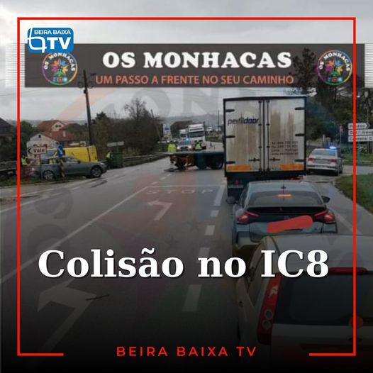 Três veículos ligeiros de passageiros colidiram esta manhã de sexta-feira no IC8