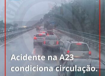 Um acidente rodoviário ocorrido na A23, sensivelmente ao km 36, entre Abrantes O