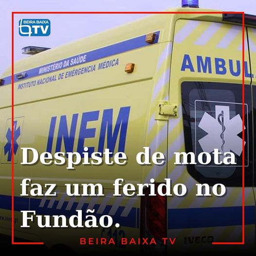 Um ferido ligeiro é o balanço de um despiste de um motociclo