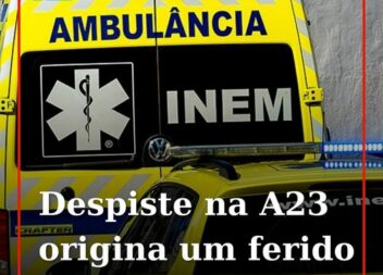 Um veículo ligeiro despistou-se na A23, ao km 95, em Vila Velha de Ródão
