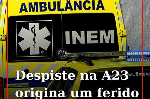Um veículo ligeiro despistou-se na A23, ao km 95, em Vila Velha de Ródão