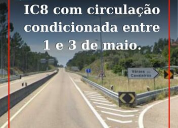 Circulação condicionada de 1 a 3 de maio no IC8