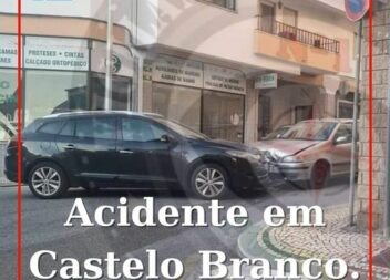 Colisão em Castelo Branco danifica automóveis