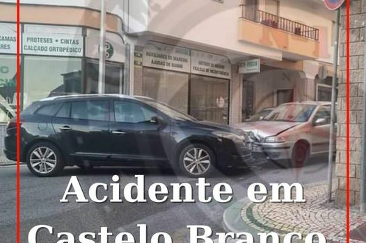 Colisão em Castelo Branco danifica automóveis