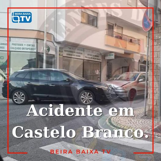 Colisão em Castelo Branco danifica automóveis