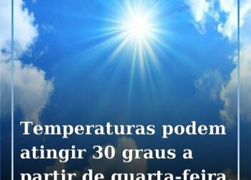 Tempo quente e céu limpo previsto a partir de amanhã