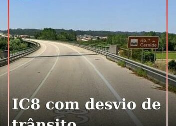 Trabalhos no IC8 levam ao desvio do trânsito