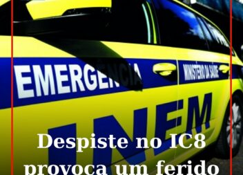 Um despiste de um motociclo no IC8, ao km 115, na zona de Várzea dos Cavaleiros,