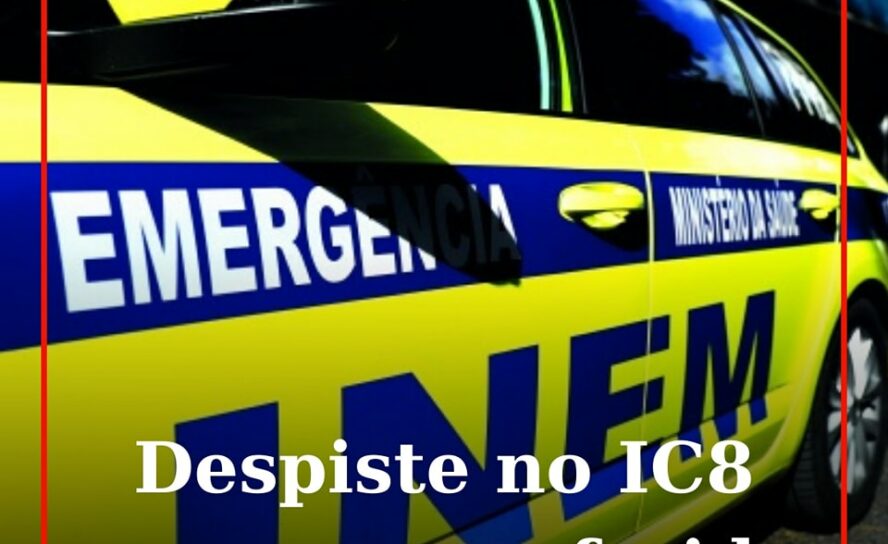 Um despiste de um motociclo no IC8, ao km 115, na zona de Várzea dos Cavaleiros,