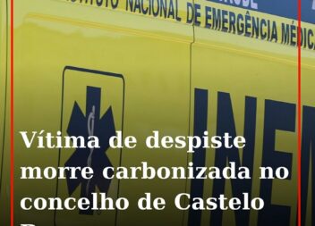 Um despiste de um veículo ligeiro de passageiros que se incendiou posteriormente