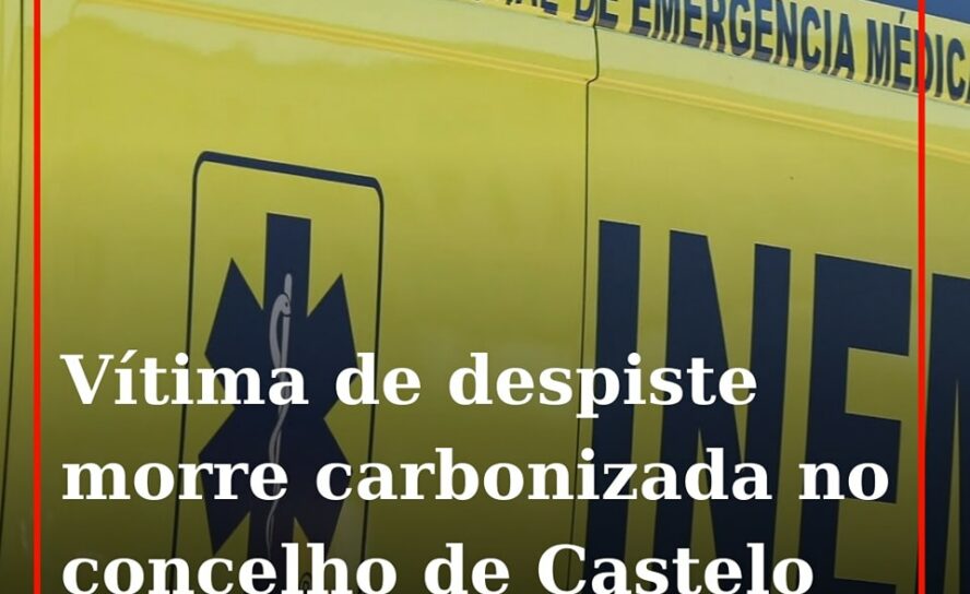 Um despiste de um veículo ligeiro de passageiros que se incendiou posteriormente