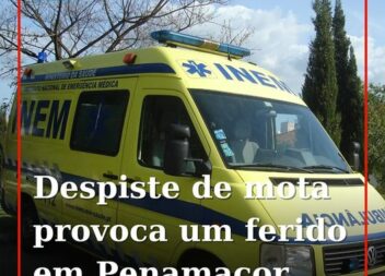 Um mulher ficou ferida esta manhã de domingo na sequência de um despiste de um m
