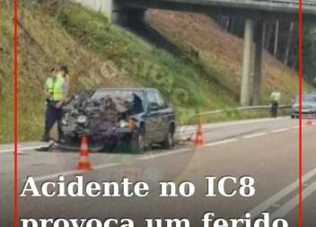 Acidente entre automóvel e pesado provoca um ferido