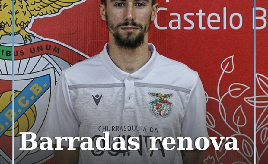 Barradas renova com Benfica e Castelo Branco