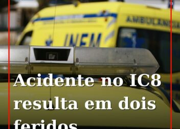 Colisão no IC8 provoca dois feridos e três assistidos