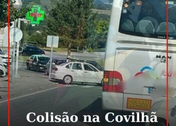 Colisão rodoviária na Covilhã