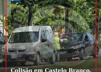 Duas viaturas ligeiras colidiram esta manhã de sábado