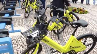 Inauguração das bicicletas eléctricas no Centro Cívico em Castelo Branco