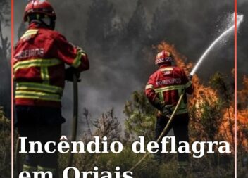 O alerta para um incêndio que deflagrou numa zona de mato em Orjais