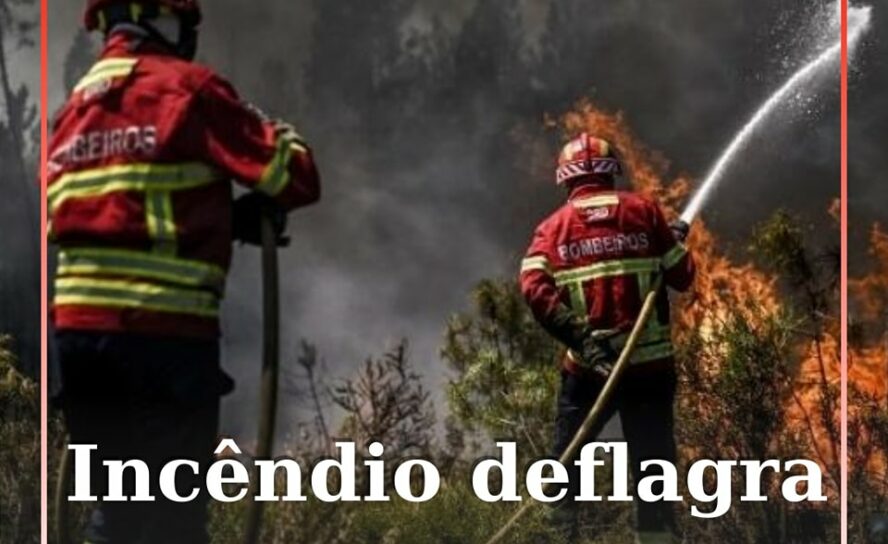 O alerta para um incêndio que deflagrou numa zona de mato em Orjais