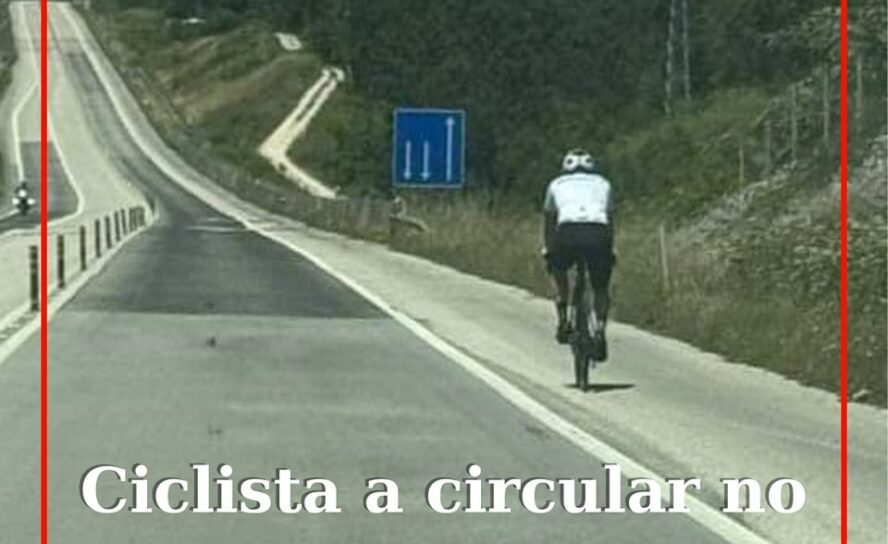 Um clicista foi avistado a circular no IC8, no sentido Pombal-Louriçal.