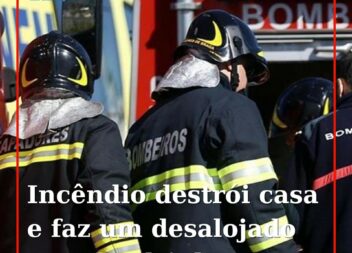 Um homem com mais de 65 anos ficou desalojado depois de um incêndio ter deflagra