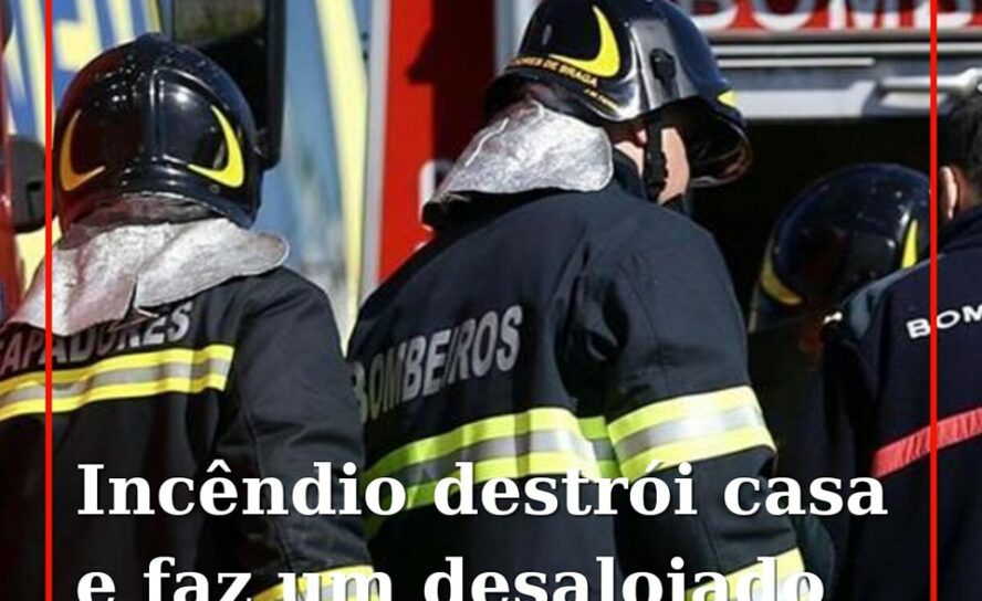 Um homem com mais de 65 anos ficou desalojado depois de um incêndio ter deflagra