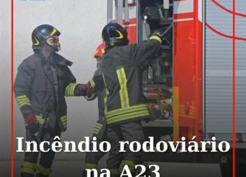 Um veículo pesado de mercadorias incendiou-se esta manhã de terça-feira na A23,