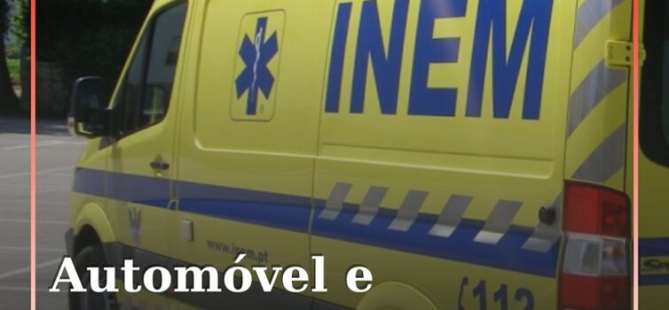 Uma colisão na EN238, em Estreito, no concelho de Oleiros