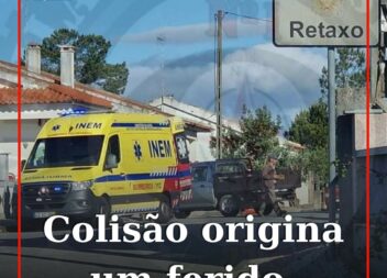 Uma colisão rodoviária ocorrida esta manhã de sexta-feira à entrada de Retaxo