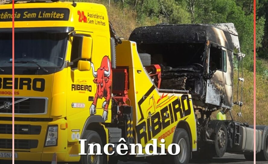 Cabine de camião ardeu no IC8