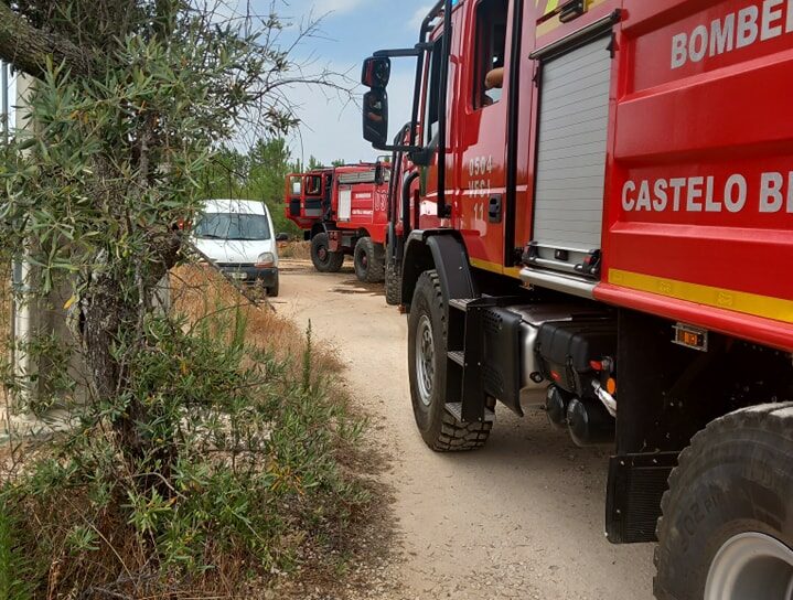Dois meios aéreos combateram incêndio em Santo André das Tojeiras