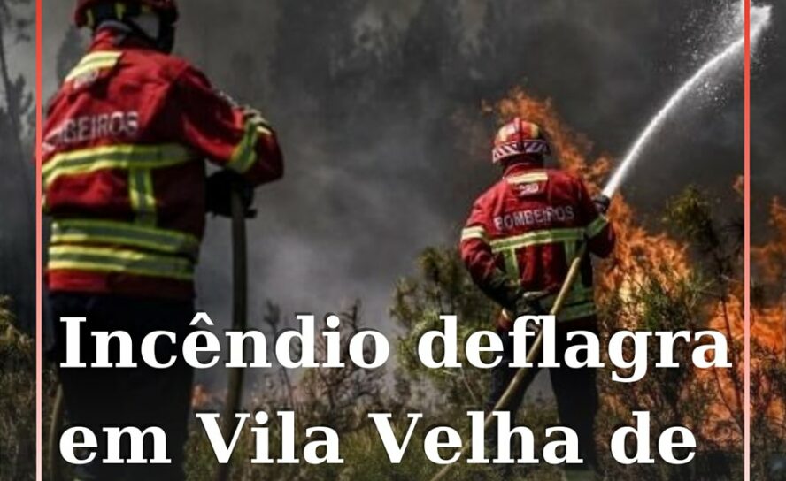 O alerta para um incêndio em zona de mato em Monte Fidalgo