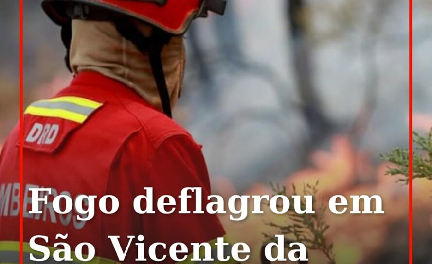 O alerta para um incêndio numa zona de mato na localidade de Gingeiras