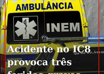 Três feridos graves é o balanço de uma colisão rodoviária entre dois veículos li