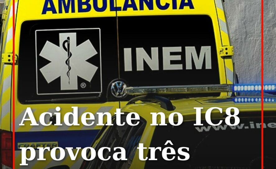 Três feridos graves é o balanço de uma colisão rodoviária entre dois veículos li