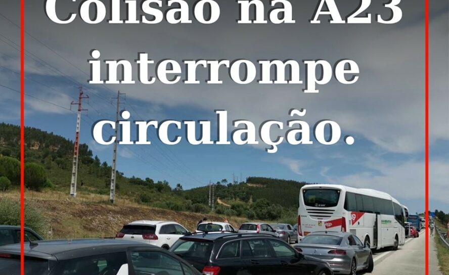 Um ferido grave após colisão na A23