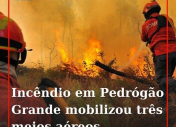 Um incêndio florestal deflagrou esta tarde de domingo em Pedrógão Grande