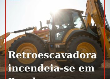 Incêndio em máquina mobiliza 20 operacionais e um meio aéreo