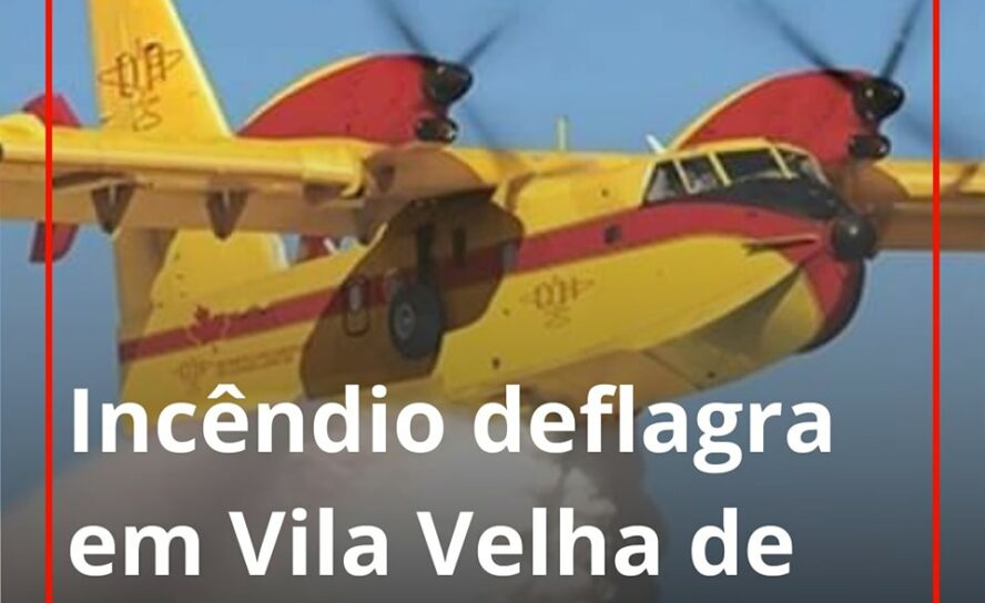 Três meios aéreos em conjunto com 77 operacionais dos Bombeiros apoiados por 17
