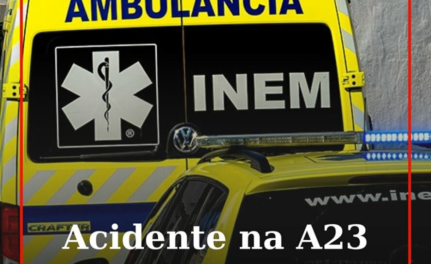 Um ferido após colisão na A23