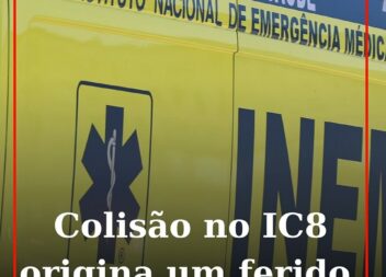 Um ferido após colisão no IC8
