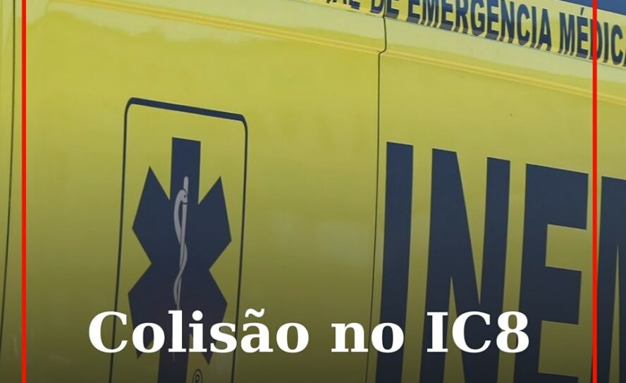 Um ferido após colisão no IC8