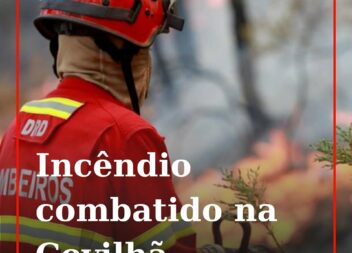 Um fogo numa zona de mato próximo do parque solar da Boidobra, no concelho da Co